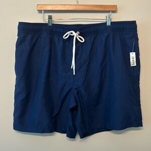 Amazon Essentials Men’s Swimsuit Swim Shorts NWT XXL Navy Blue Swim Trunks